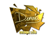Sticker | dennis (Gold) | Cologne 2016 image