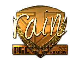 Sticker | rain (Gold) | Krakow 2017 image