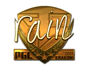 Sticker | rain (Gold) | Krakow 2017 image