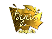 Sticker | byali (Gold) | Cologne 2016 image