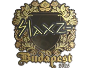 Sticker | slaxz- (Gold) | Budapest 2025 image
