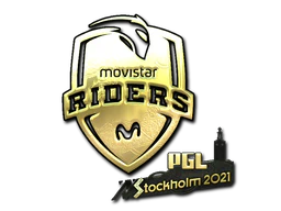 Sticker | Movistar Riders (Gold) | Stockholm 2021 image