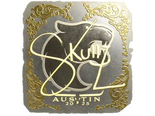 Sticker | skullz (Gold) | Austin 2025