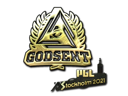 Sticker | GODSENT (Gold) | Stockholm 2021 image