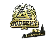 Sticker | GODSENT (Gold) | Stockholm 2021 image
