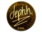 Sticker | dephh (Gold) | Katowice 2019 image