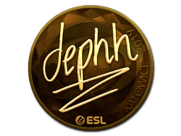 Sticker | dephh (Gold) | Katowice 2019 image