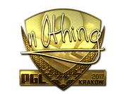 Sticker | n0thing (Gold) | Krakow 2017 image