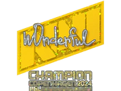 Sticker | w0nderful (Glitter, Champion) | Copenhagen 2024 image