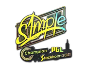 Sticker | s1mple (Holo) | Stockholm 2021 image