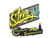Sticker | s1mple (Holo) | Stockholm 2021 image