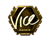 Sticker | vice (Gold) | London 2018 image