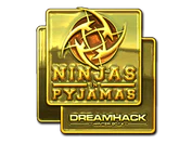 Sticker | Ninjas in Pyjamas (Gold) | DreamHack 2014 image