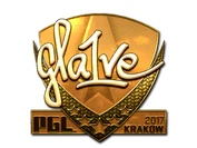 Sticker | gla1ve (Gold) | Krakow 2017 image