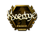 Sticker | Kjaerbye (Gold) | London 2018 image