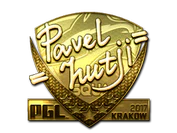 Sticker | hutji (Gold) | Krakow 2017 image