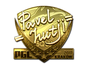 Sticker | hutji (Gold) | Krakow 2017 image