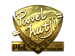 Sticker | hutji (Gold) | Krakow 2017 image