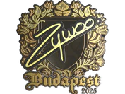 Sticker | ZywOo (Gold) | Budapest 2025 image