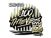 Sticker | 100 Thieves (Gold) | 2020 RMR image