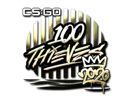 Sticker | 100 Thieves (Gold) | 2020 RMR image