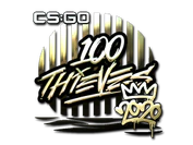Sticker | 100 Thieves (Gold) | 2020 RMR image