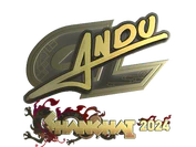 Sticker | aNdu (Gold) | Shanghai 2024 image