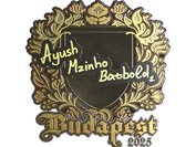 Sticker | mzinho (Gold) | Budapest 2025 image