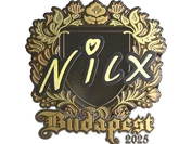Sticker | nicx (Gold) | Budapest 2025 image