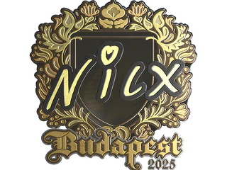 Sticker | nicx (Gold) | Budapest 2025