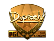 Sticker | dupreeh (Gold) | Krakow 2017 image