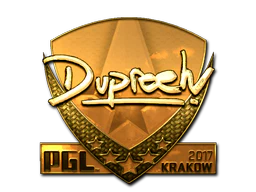 Sticker | dupreeh (Gold) | Krakow 2017 image