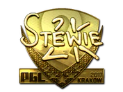 Sticker | Stewie2K (Gold) | Krakow 2017 image