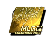 Sticker | GeT_RiGhT (Gold) | MLG Columbus 2016 image