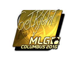 Sticker | GeT_RiGhT (Gold) | MLG Columbus 2016 image