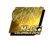 Sticker | GeT_RiGhT (Gold) | MLG Columbus 2016 image