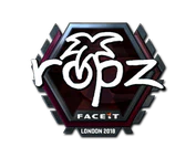 Sticker | ropz (Foil) | London 2018 image