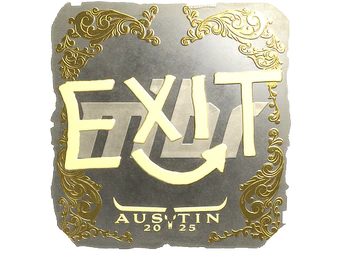 Sticker | exit (Gold) | Austin 2025 image