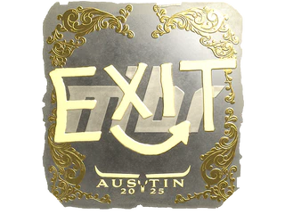 Sticker | exit (Gold) | Austin 2025