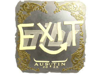 Sticker | exit (Gold) | Austin 2025 image
