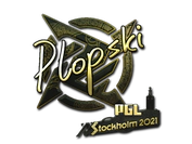 Sticker | Plopski (Gold) | Stockholm 2021 image