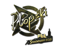 Sticker | Plopski (Gold) | Stockholm 2021 image