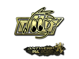Sticker | WOOD7 (Gold) | Antwerp 2022 image