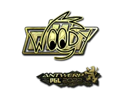 Sticker | WOOD7 (Gold) | Antwerp 2022 image