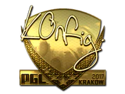 Sticker | k0nfig (Gold) | Krakow 2017 image
