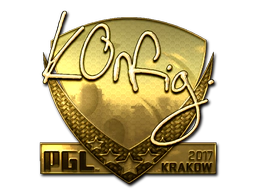 Sticker | k0nfig (Gold) | Krakow 2017 image