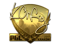 Sticker | k0nfig (Gold) | Krakow 2017 image