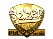 Sticker | seized (Gold) | Krakow 2017 image