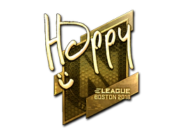 Sticker | Happy (Gold) | Boston 2018 image