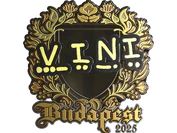 Sticker | VINI (Gold) | Budapest 2025 image